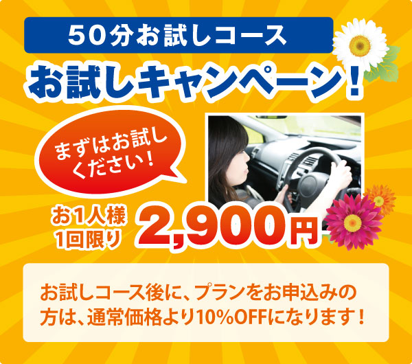 お試しキャンペーン お試しキャンペーン